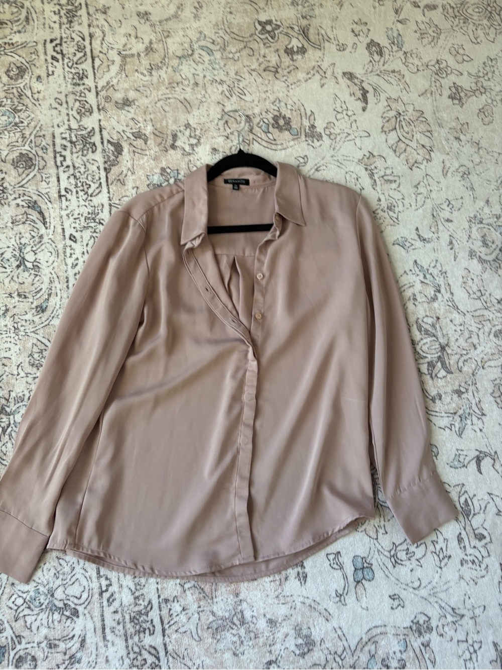 Dynamite Dusty Mauve Button-Down Shirt